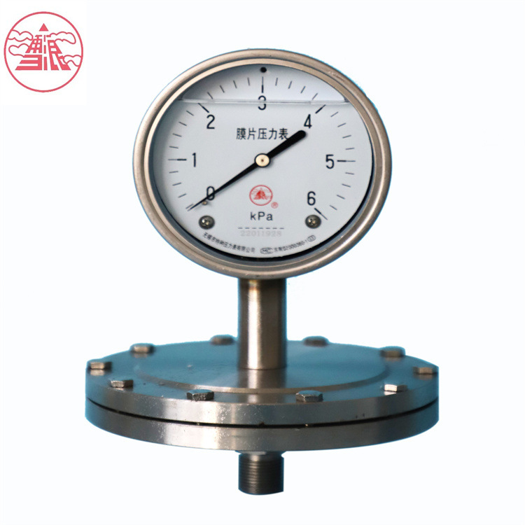 膜片压力表YP-100不锈钢隔膜表微压表雪浪仪器仪表无锡特种