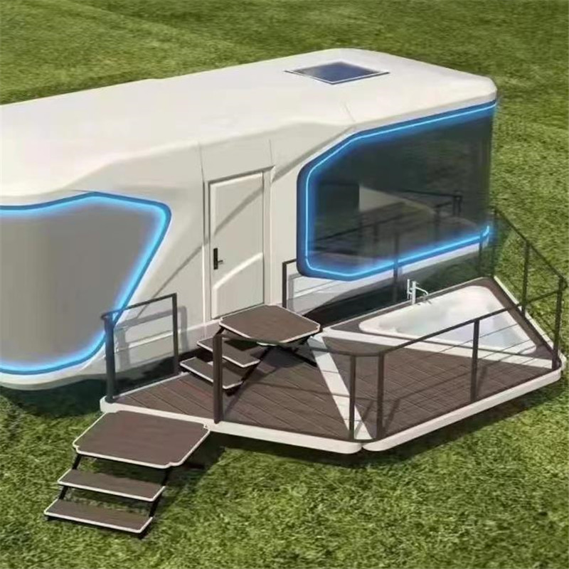 Estructura de acero contenedor transformación espacio cápsula hotel al aire libre B & B cabina Villa Hotel B & B alojamiento