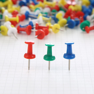 Cross-border color pushpin I-pin pushpin photo wall boxed creative plastic stainless steel pushpin in stock wholesale