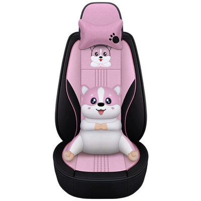 Modelə uyğun (Original) oturacaq örtükləri, car seat cover 7-seat commercial - bls-sakura-pink-single-seat-cartoon-version-1