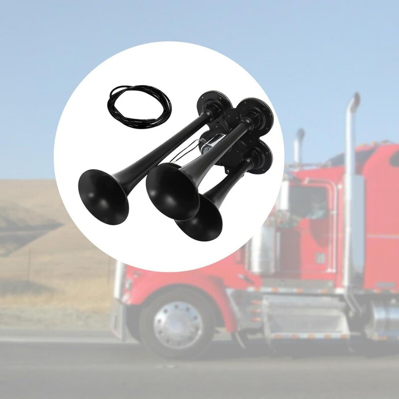 Cross-Border Air Horn 4-Tube Air Horn 150Db Electronically Controlled 4 Pipe Air Horn Modified with Super Loud Train Sound