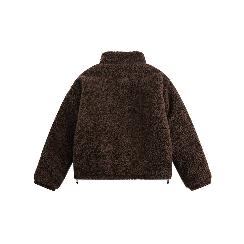 AYWTER Divertente Ricamo per Uomo e Donna Giacca Invernale in Pile di Agnello MY183_voghion.com