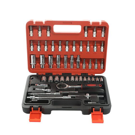 53-piece set of hexagon socket screwdriver combination ratchet wrench socket car and motorcycle on-board maintenance tool