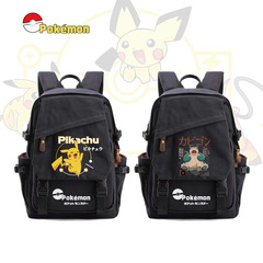 Pikachu Backpack Anime Cartoon Pokémon Pocket Monster Kabuto Backpack for Students and Export