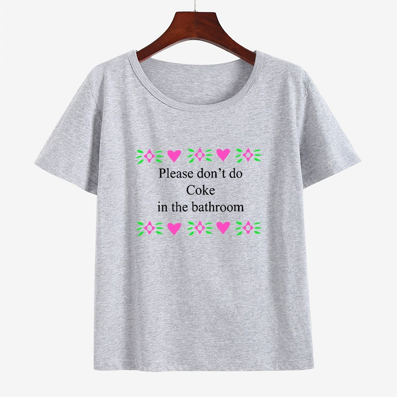 Футболка внешней торговли don't coke in the bathroom Топ с короткими рукавами AliExpress одежда трансграничный источник