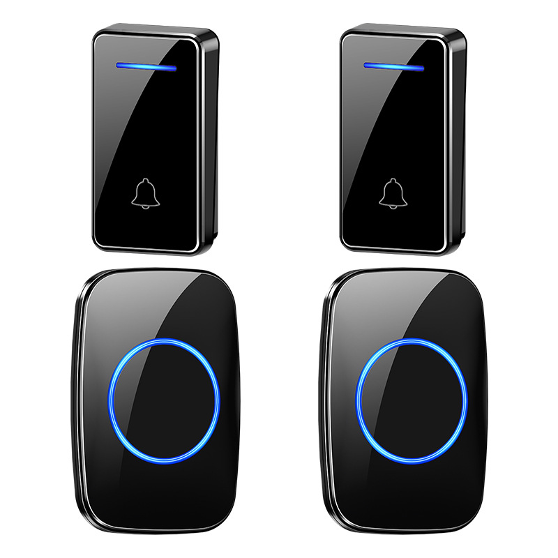 自发电门铃二拖二智能无线门铃家用远距离门铃呼叫器跨境专供