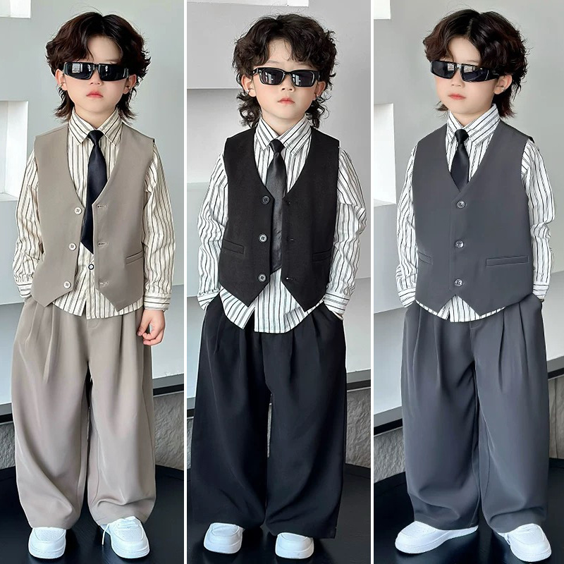 Children's Suit Suit, Boy's Birthday Party Suit, Spring & Fall Classy Flower Girl Dress, Boy Host Performance Suit Children's Suit Suit, Boy's Birthday Party Suit, Spring & Fall Classy Flower Girl Dress, Boy Host Performance Suit
