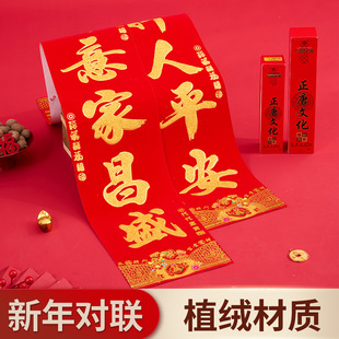 New Year of the Snake New Flocking Gold Powder Couplets 2025 Home Door Decoration Boxed Spring Couplets Entry Door Stickers