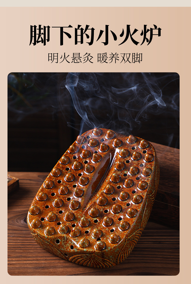 Foot Moxibustion Device for Home Warm Therapy with Aged Moxa Stick Box for Sole and Foot Care quality and texture