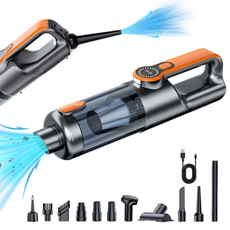 Автомобильный пылесос, беспроводной ручной мощный пылесос для влажной и сухой очистки и сбора пыли, выгрузка пыли в один клик, трансграничная бестселлерная модель