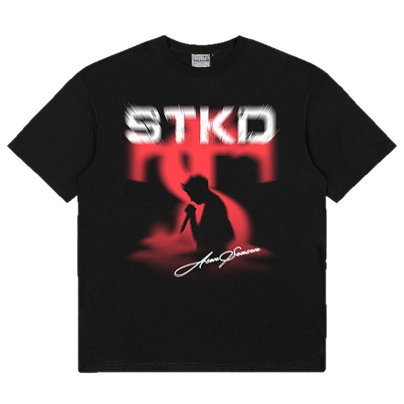 STK SmallTownKid 巡演人像剪影短袖圆领T恤 美式街头潮流嘻哈|undefined