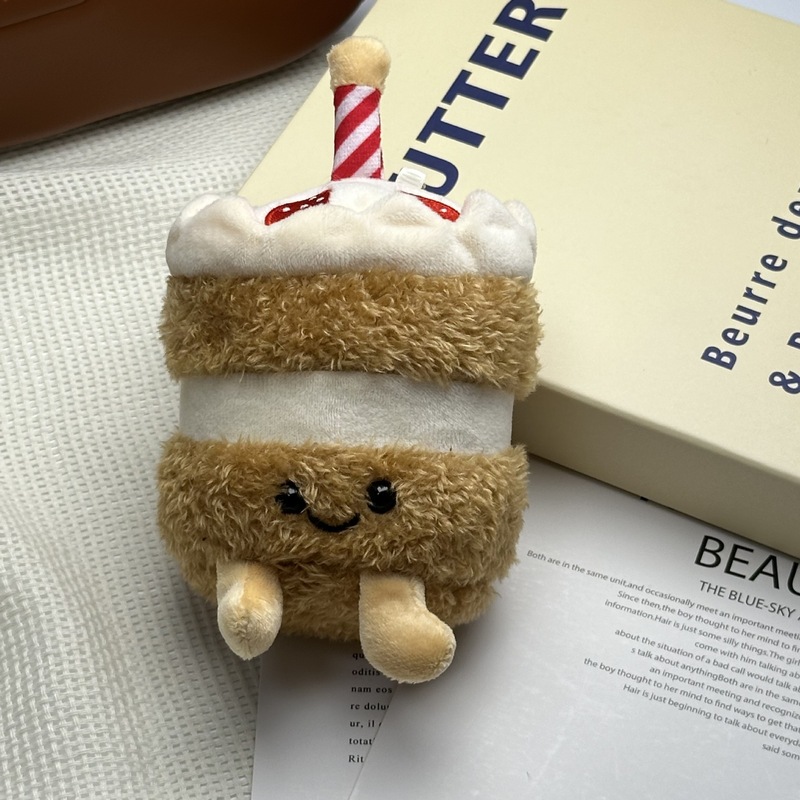 インターネット有名人かわいいケーキミルクティーカップ漫画人形ぬいぐるみペンダントガールギフトキーホルダー人形バッグ|undefined