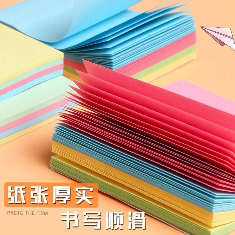 Post-it para estudiantes de escuela primaria y secundaria para la oficina de notas de color fuerte adhesivo etiqueta de papel pegatina etiqueta pegatina libro práctico image 3