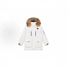 莆田纯原MLB羽绒服洋基队2代中长款加厚大毛领男女工装外套洋气