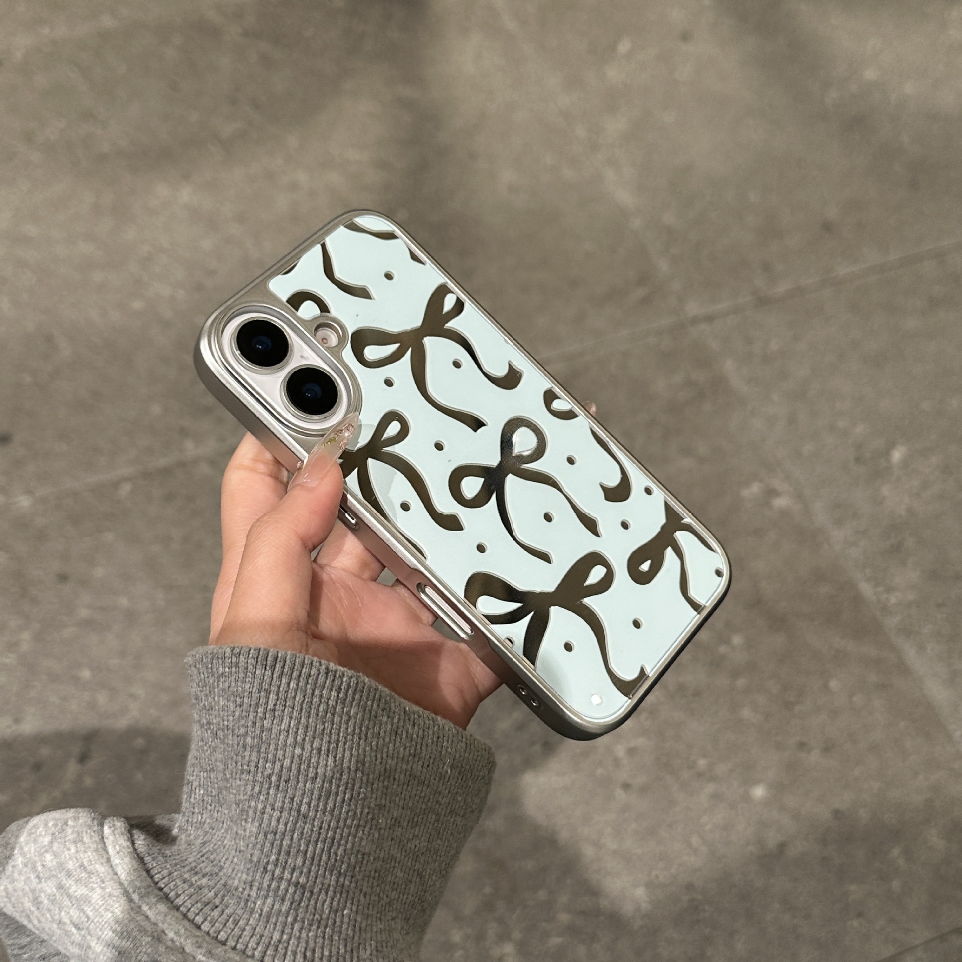 Lazo hueco de alta gama coreano para Apple 16ProMax funda para teléfono móvil 15Pro pareja 14/13 nuevo 16