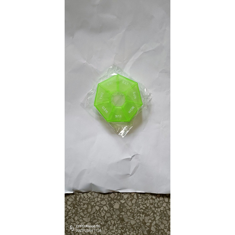 Caja de Medicina de 7 esquinas para una semana Ronda 7-rejilla portátil pequeña caja de la medicina para una semana Mini 7 días portátil caja de joyería de la medicina