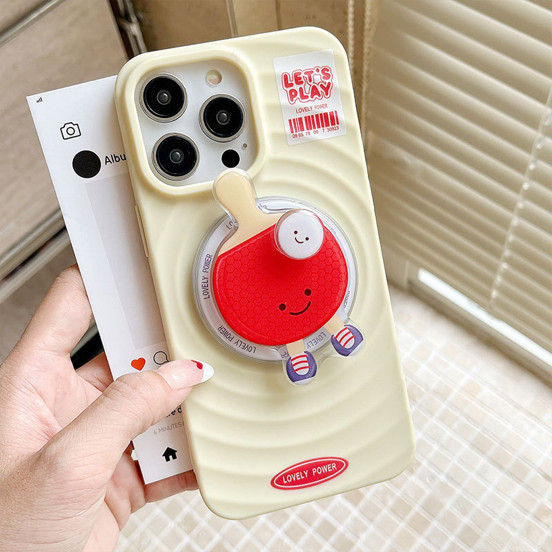 Capa protetora magnética para tênis de mesa Apple 16PRO com suporte para airbag e desenho animado criativo para iPhone12_voghion.com