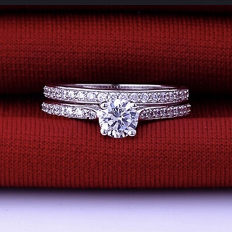 Jianjie transfronterizo nuevo cuadrado blanco ópalo antiguo anillo de plata europeo y americano nupcial joyería de la boda de las mujeres