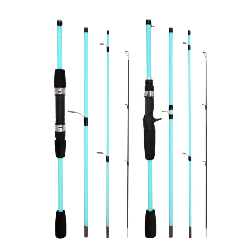 Nuevo producto Varilla Luya de varias secciones Caña de lanzamiento de tono ML Caña de pescar con boca negra Caña de pescar de 1,8 2,1 metros retráctil 45 cm