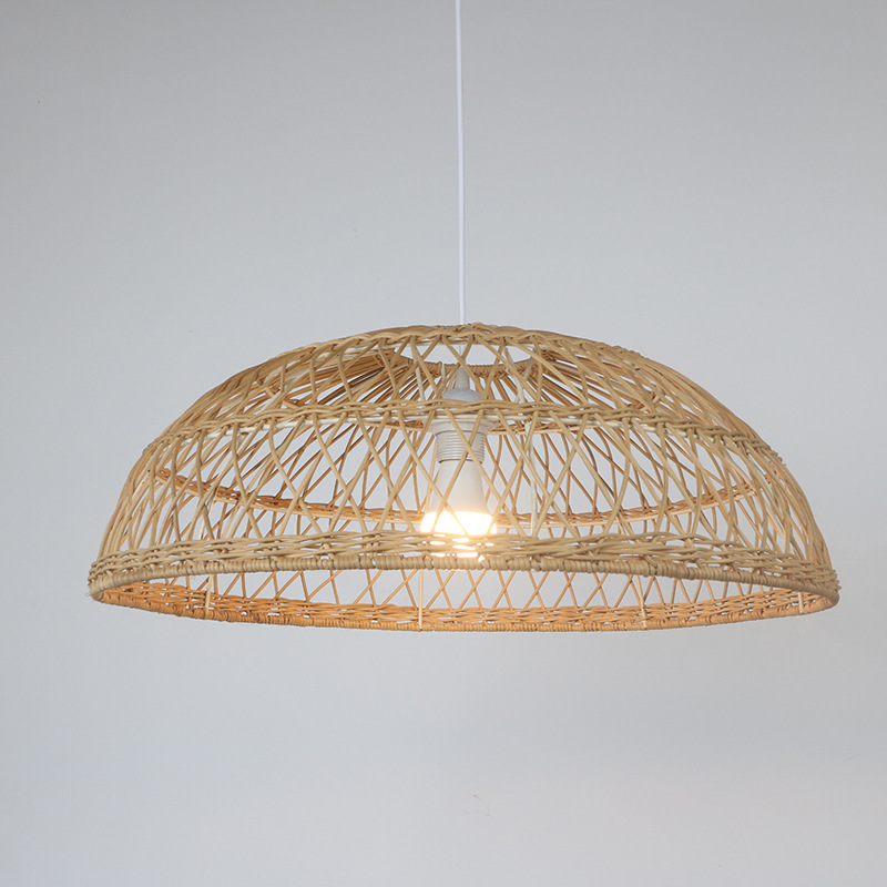 Lámpara de bambú Zen Tea Room restaurante chino B & B lámparas japonés ratán linterna vintage tejido pantalla