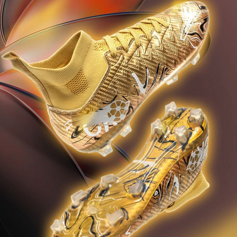 Zapatos de Fútbol de Caña Alta de Suela de TPU Transpirables para Césped Artificial