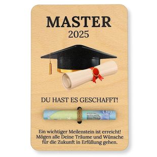 Cross-Border Money Gift Packaging 2025 Graduation Wallet Wooden Gift Card Graduation Party Decoration Gift Card Holder