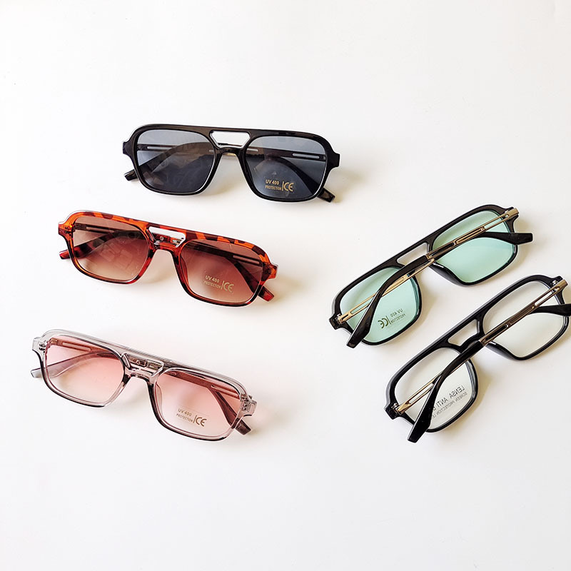 Oval Frame Glasses Style Retro Leopard UV400 Protection Resin Oval Frame Patchwork Full Frame Kids Sunglasses