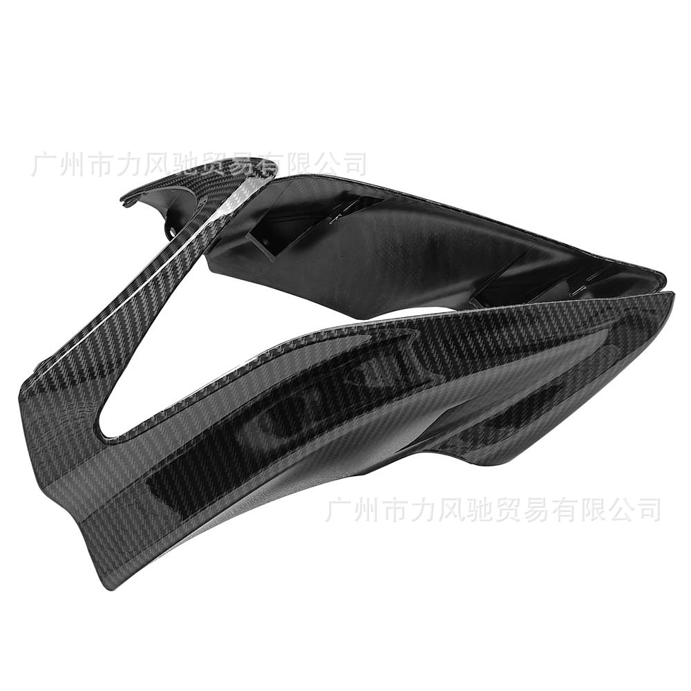 Carcasa para faro delantero adecuada para Kawasaki ER6N 2009-2011 con patrón de fibra de carbono con transferencia de agua.