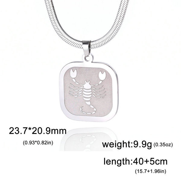 Retro matte square pendant