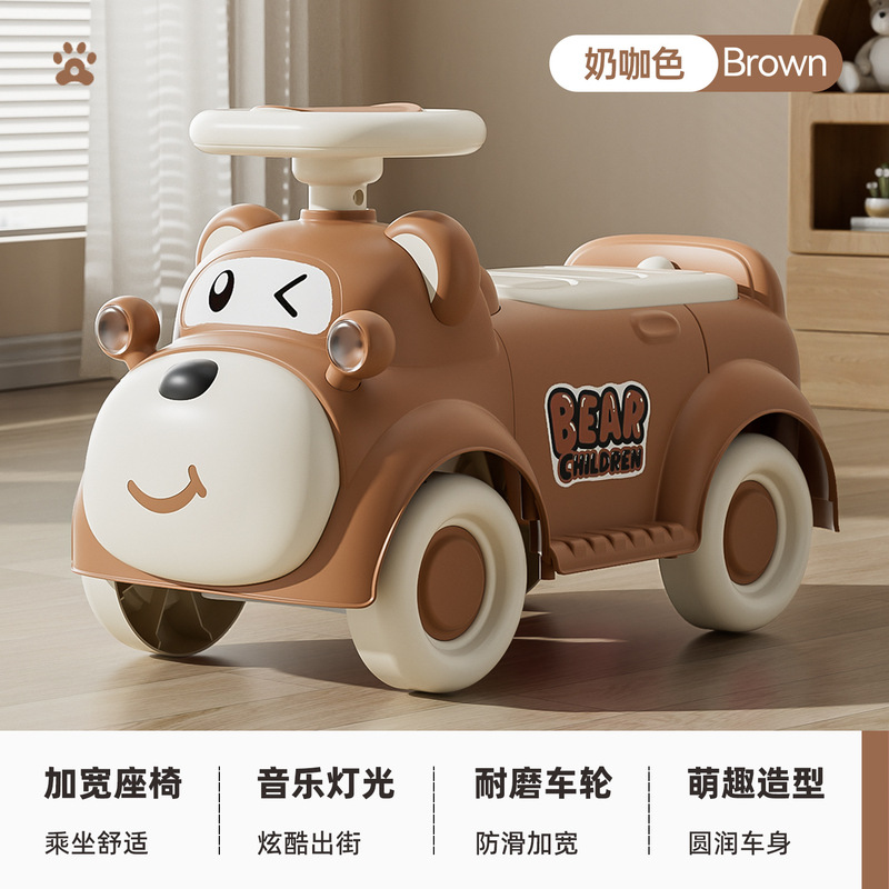 新型の子供は車をねじって、赤ちゃんは滑る車を滑って1-3歳の男の子と女の子は子供のバランスの滑車を横転することを防ぎます。|undefined