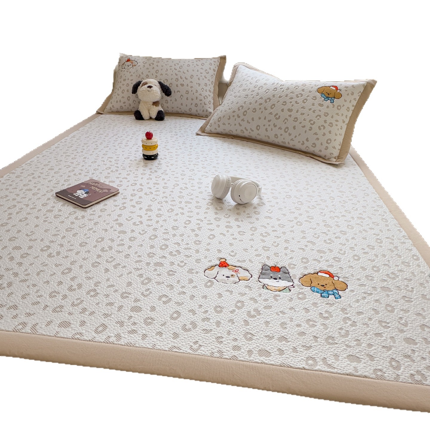 Madre y bebé nuevo frío verano frijoles helados alfombra fría se puede lavar con máquina aire acondicionado alfombra suave dormitorio alfombra fría para una persona doble