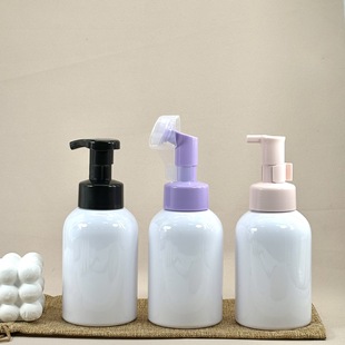 Spot Manufacturer Wholesale Short Round Bottle Mousse Foaming Bottle Facial Cleanser Bottle Moisturizer Repackaged Plastic Bottle 400ml