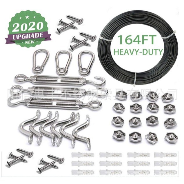 不锈钢遮阳帆配件遮阳篷花篮螺丝弹簧钩螺钉养眼自攻丝遮阳网索具