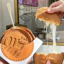 新款金钱烧包装手捧杯蛋糕华夫饼冰激凌鸡蛋仔牛皮纸杯烘焙包装