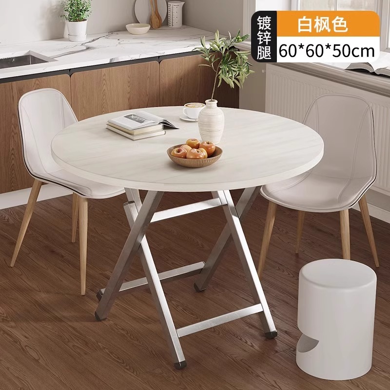 Mesa de comedor plegable, mesa redonda simple, mesa de alquiler, mesa portátil al aire libre, mesa de comedor cuadrada