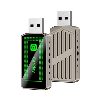 Cross-Border Carplay Box Wired to Wireless Carplay Module Smart Android Autocarplay Box (Simsiz CarPlay və Android Auto) - q1by-metal-glass-carplay-android-auto-2-in-1-only-adapts-to-overseas-systems