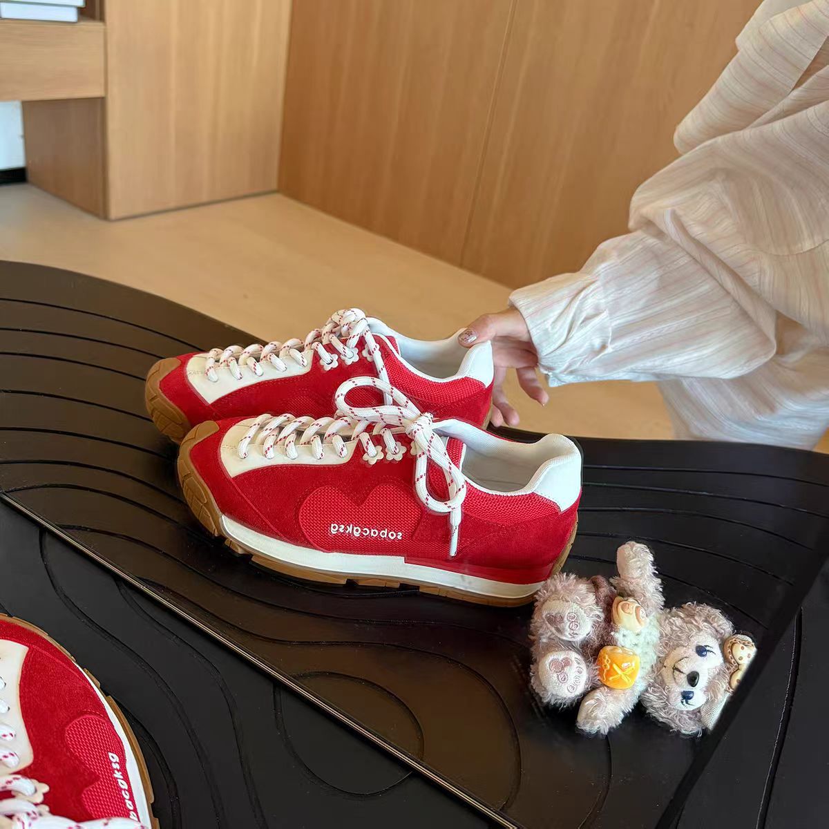 Dopamina de fondo grueso Retro Gundel zapatos de entrenamiento para mujeres 2025 otoño nuevos zapatos transpirables de trotar deportivos casuales