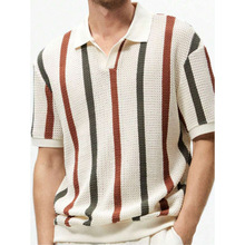 G 29555 Geometric stripe men's T-shirt ����ƴɫ��ʿ T ��