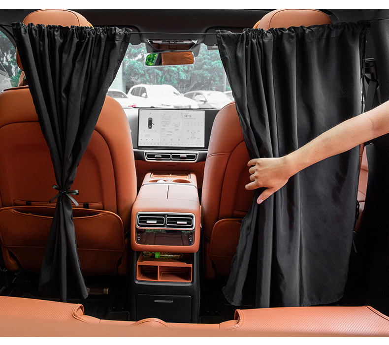 Car Sunshade Curtain, Sunshade for Van, Front and Rear Privacy Partition Curtain, Rv Blackout Car Curtain