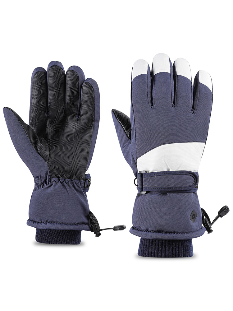 Guantes cálidos para parejas de ciclismo de invierno, guantes de esquí cómodos antideslizantes a prueba de viento y anti-derramamiento con camelón interior para hombres y mujeres