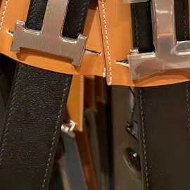 欧美大牌皮带男款商务腰带奢侈品平滑扣真皮双面头层牛皮休闲皮带