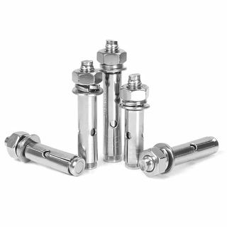 外贸304不锈钢膨胀螺栓空调支架螺丝M6-M16外六角膨胀螺丝定制厂
