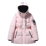 Бархатный пуховик, дорожная длинная куртка, утиный пух, средней длины