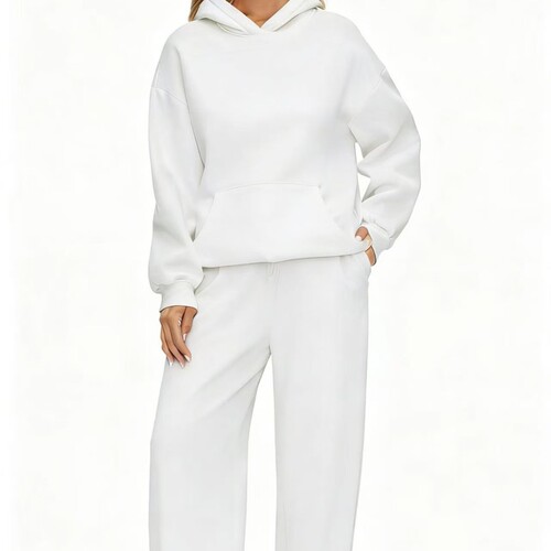 Women's Casual Sport Hoodie Pants Wide Leg Pants Set