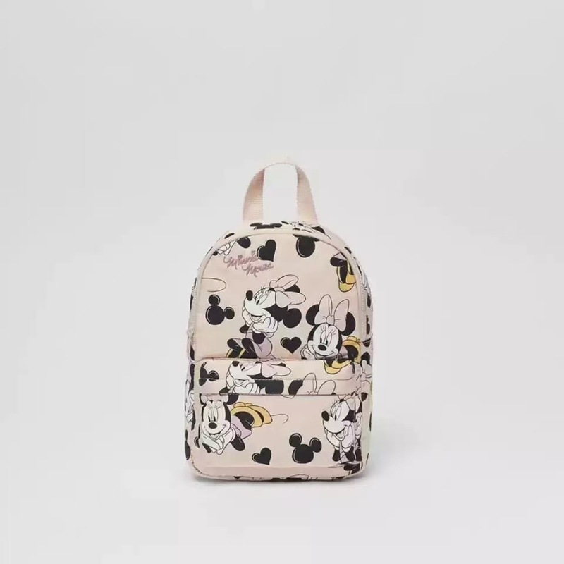 Cross-Border New Model Children's Bag Toddler Minnie Mouse Print Pink Backpack 11502730050
