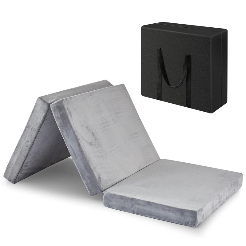 Three-Fold Folding Mattress, High-Density Foam Mat for Nap, Portable Tatami Floor Mattress, Non-Slip Yoga Mat Three-Fold Folding Mattress, High-Density Foam Mat for Nap, Portable Tatami Floor Mattress, Non-Slip Yoga Mat