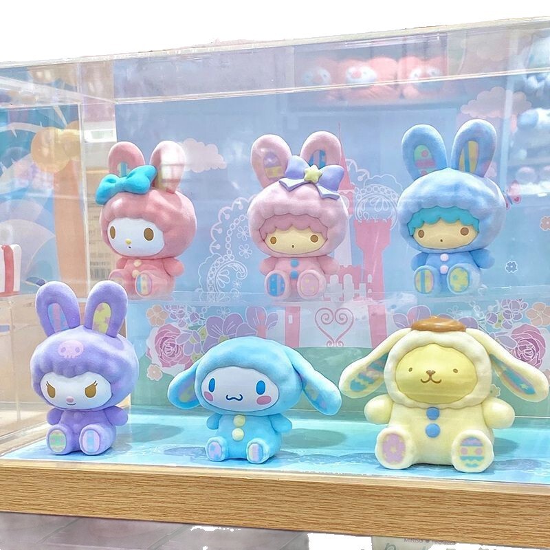 Miniso サンリオバニーセリーズブラインドボックスメロディーシナモンドッグクロメフィギュア人形デスクトップ装飾品|undefined