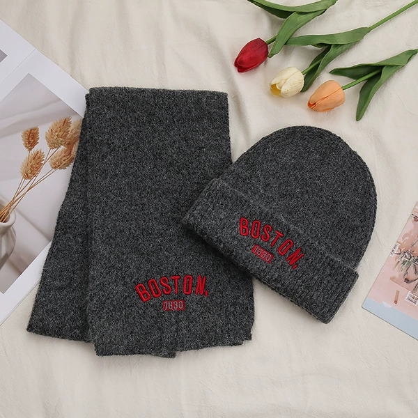 BOST Children's Hat + Scarf #Dark Gray
