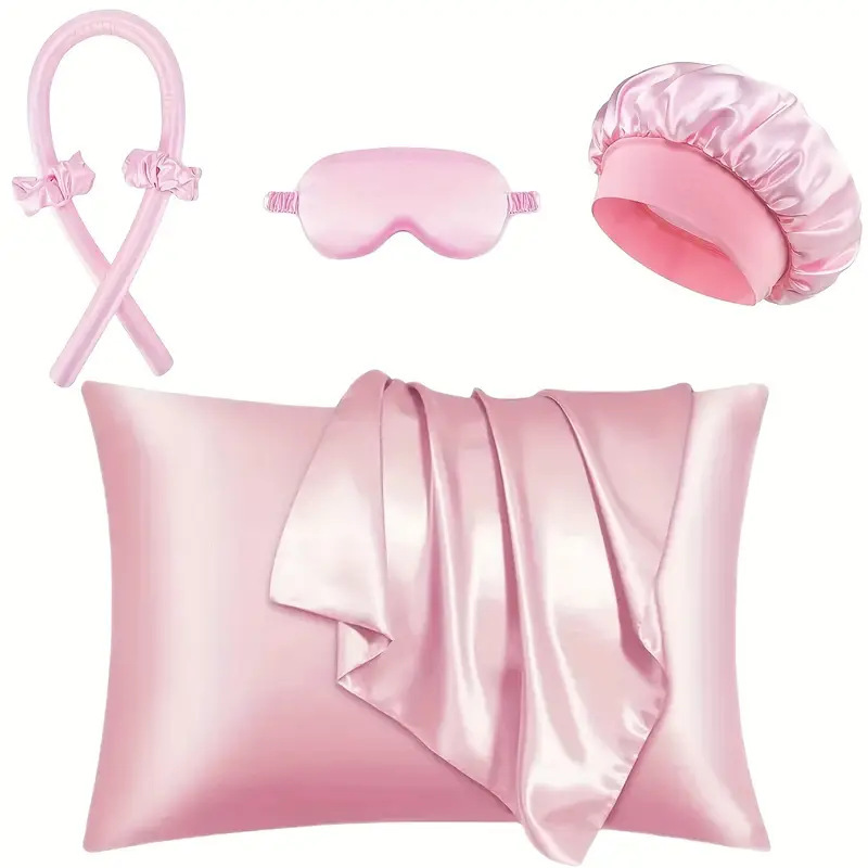 Comercio exterior transfronterizo seda seda imitación de ojos anillo de cabello combinación de almohada acepta la impresión digital suave piel