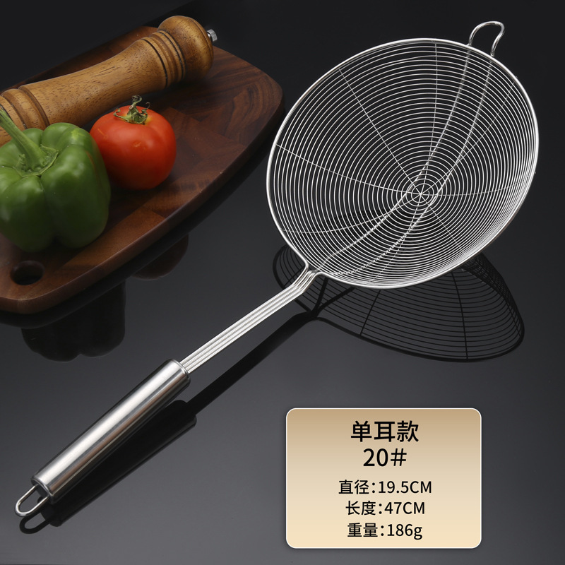 Cuchara de cuatro líneas con mango redondo de acero inoxidable, gancho único 20